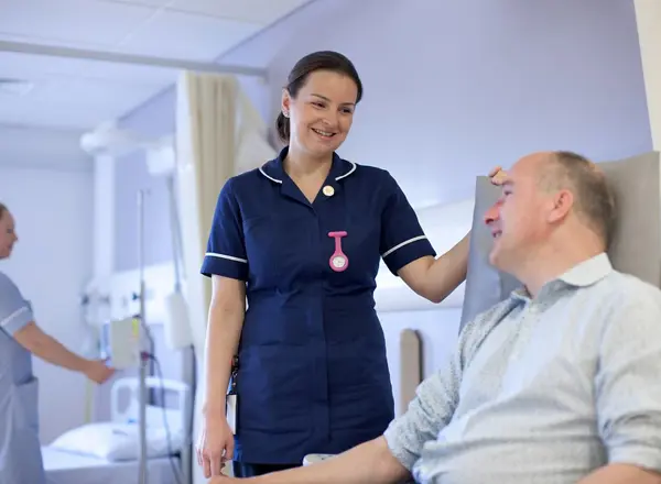 Nurse in chemotherapy unit, Rachel Rathbone, SACT, October 2021