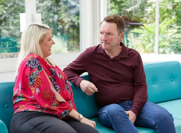 Pan Artists, conservatory, patients talking, coffee break